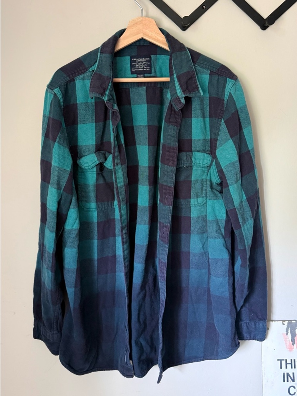 American Eagle Men’s XLT Plaid Flannel Button Down Shirt